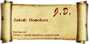 Jakab Domokos névjegykártya