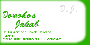domokos jakab business card